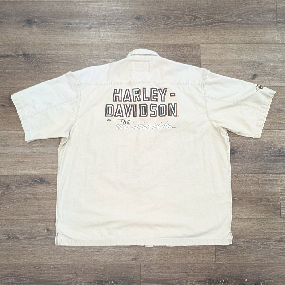 Vintage Harley Davidson the Great Freedom Machine button up shirt - SIZE 2XL
